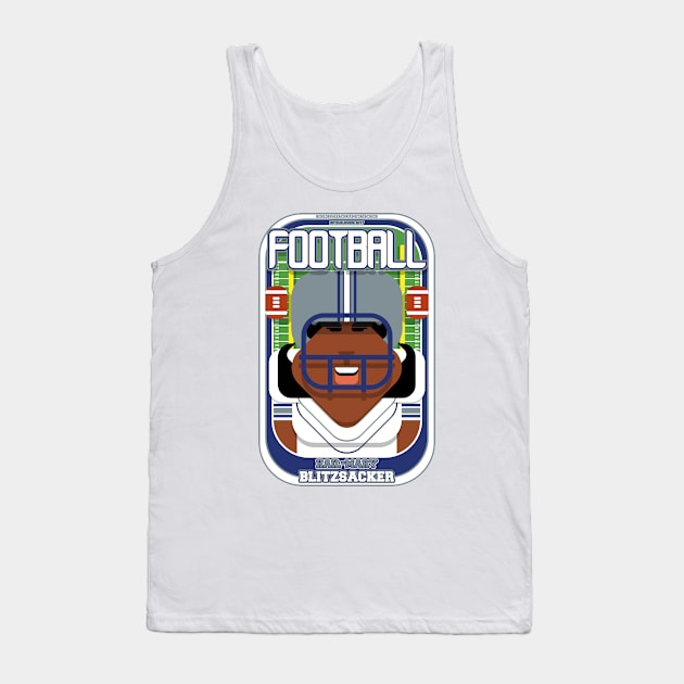 American Football White Silver Blue - Hail-Mary Blitzsacker - Aretha version Tank Top by Boxedspapercrafts